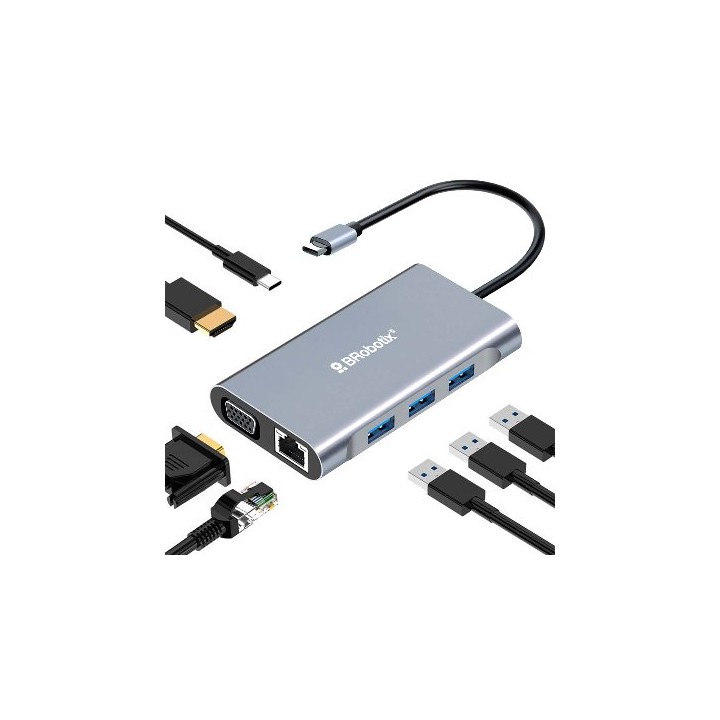 Docking 7 EN 1: USB V3.0 tipo C a USB V3.0 BROBOTIX 6001202