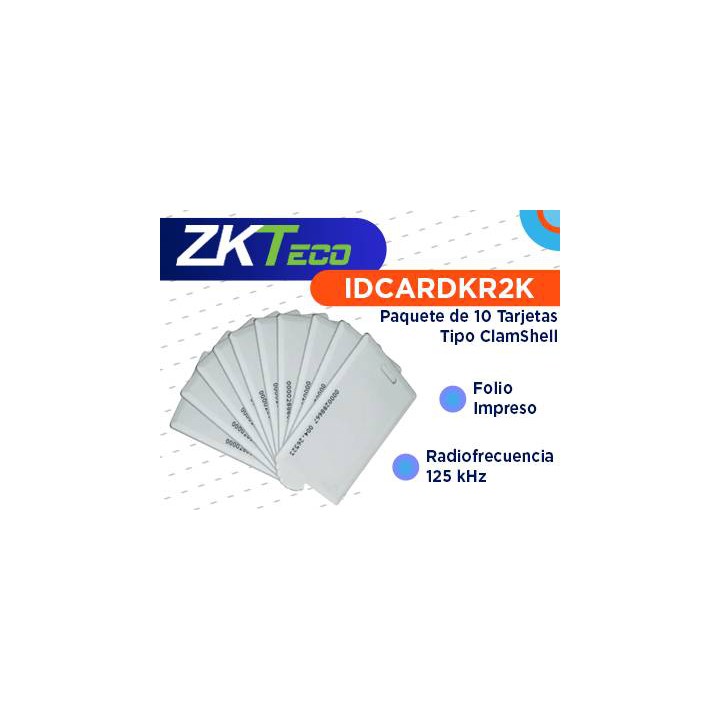 Tarjetas compatibles con lectores RFID con fr ZK TECO IDCARDKR2K 
