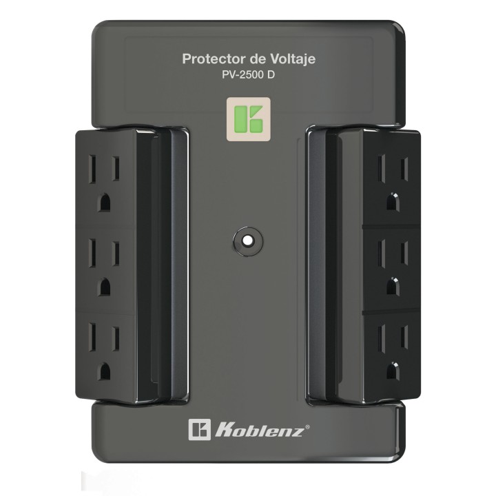 Protector de voltaje, 2500 VA /2000 W, 6 cont KOBLENZ PV-2500 D
