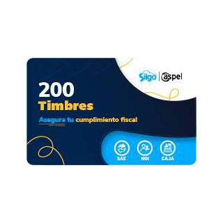 Timbres Fiscales ASPEL PAQUETE DE 200 TIMBRES