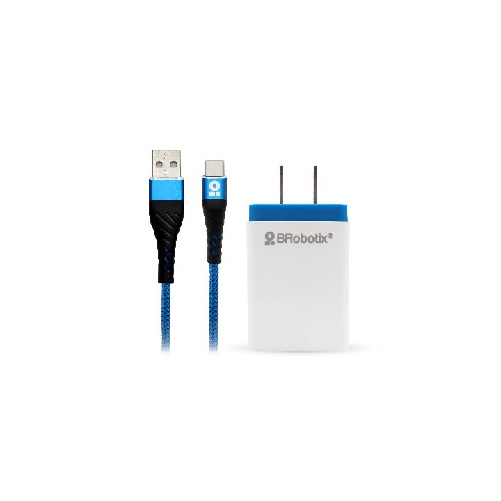 CARGADOR BROBOTIX USB C/CABLE TIPO C CARGA RÁPIDA 963332
