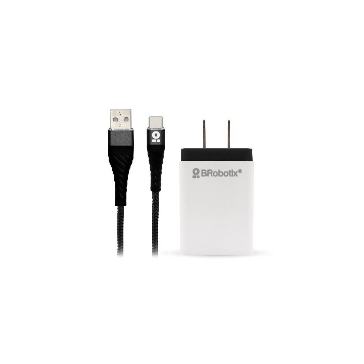 CARGADOR BROBOTIX USB C/CABLE TIPO C CARGA RÁPIDA 963325