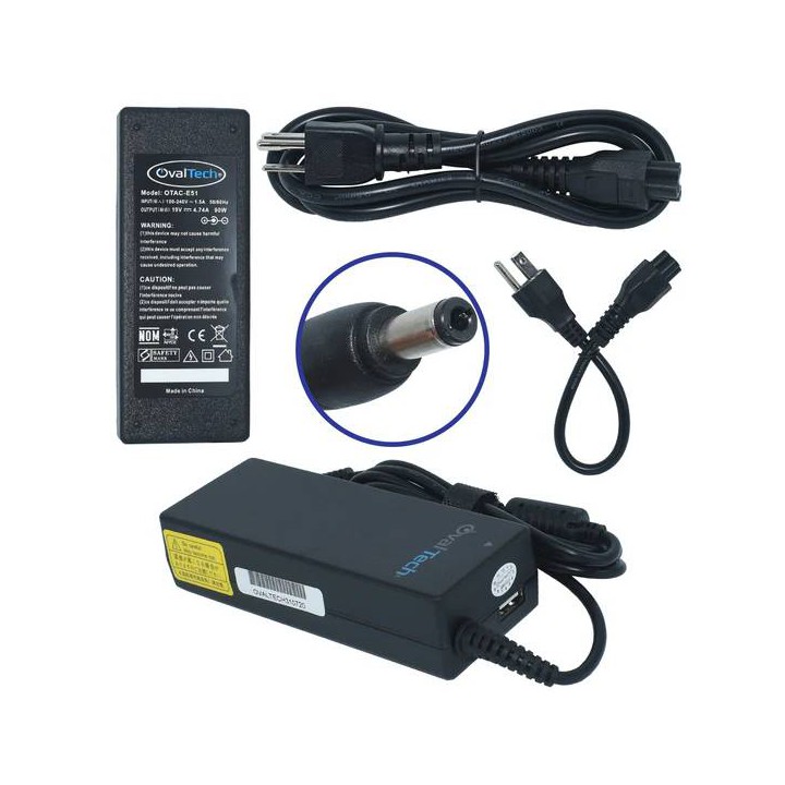 Adaptador para Computadora Portatil  OVALTECH 19V/4.74AH + USB